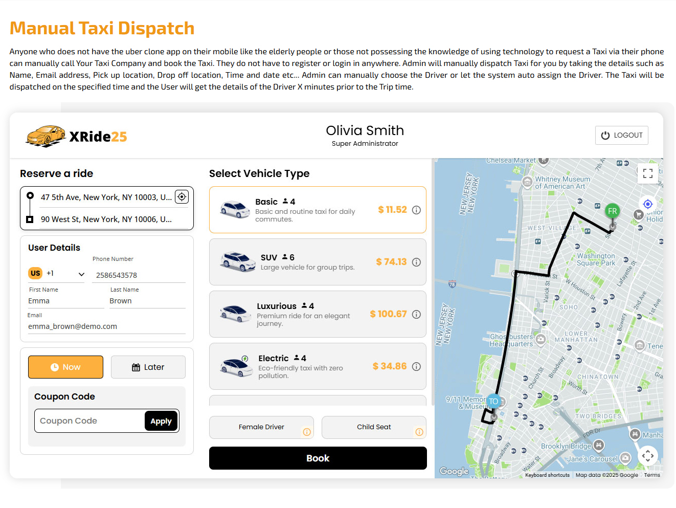 taxi driver profile