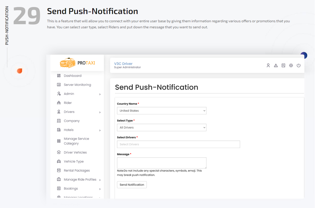 Send push notification