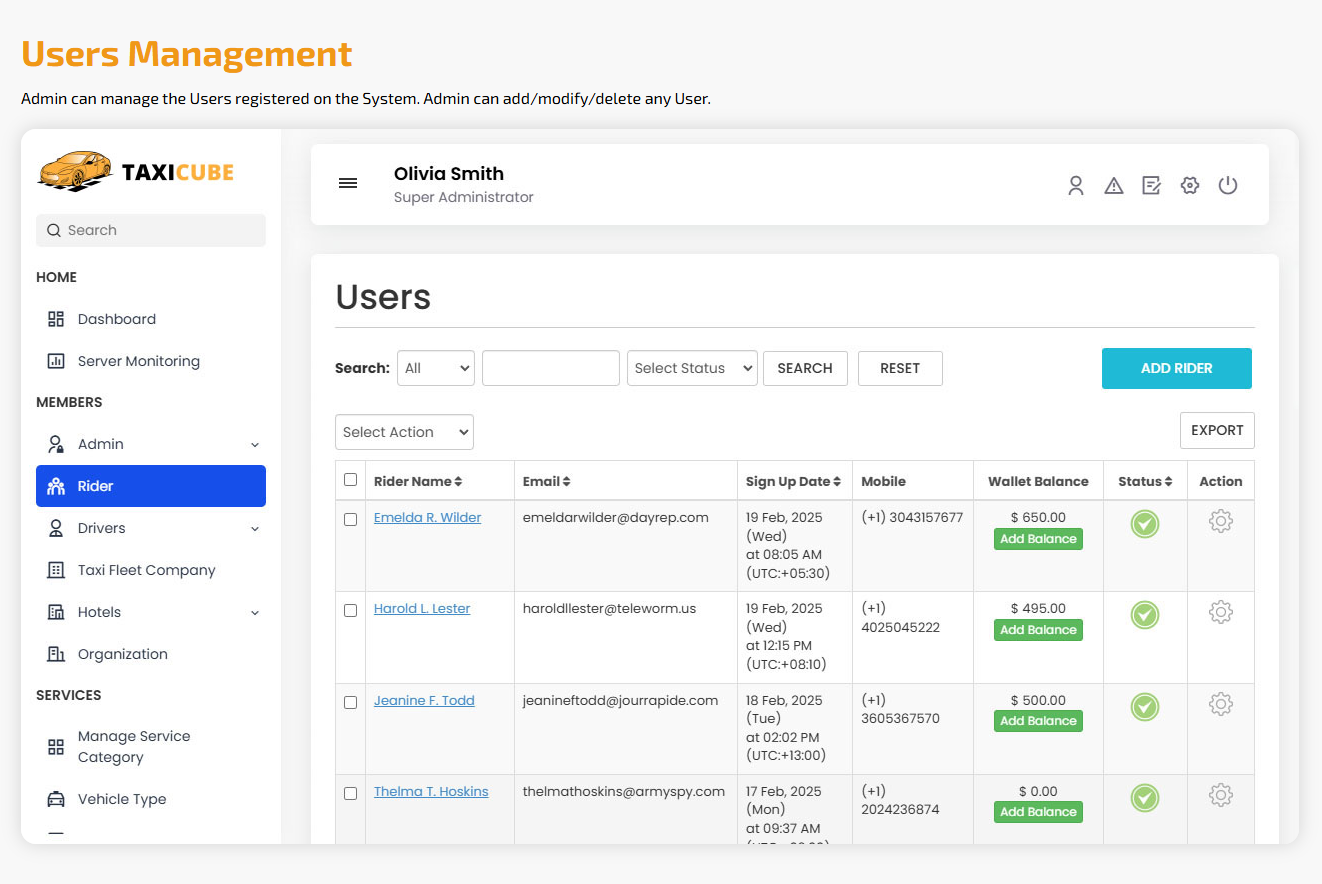 manage trips