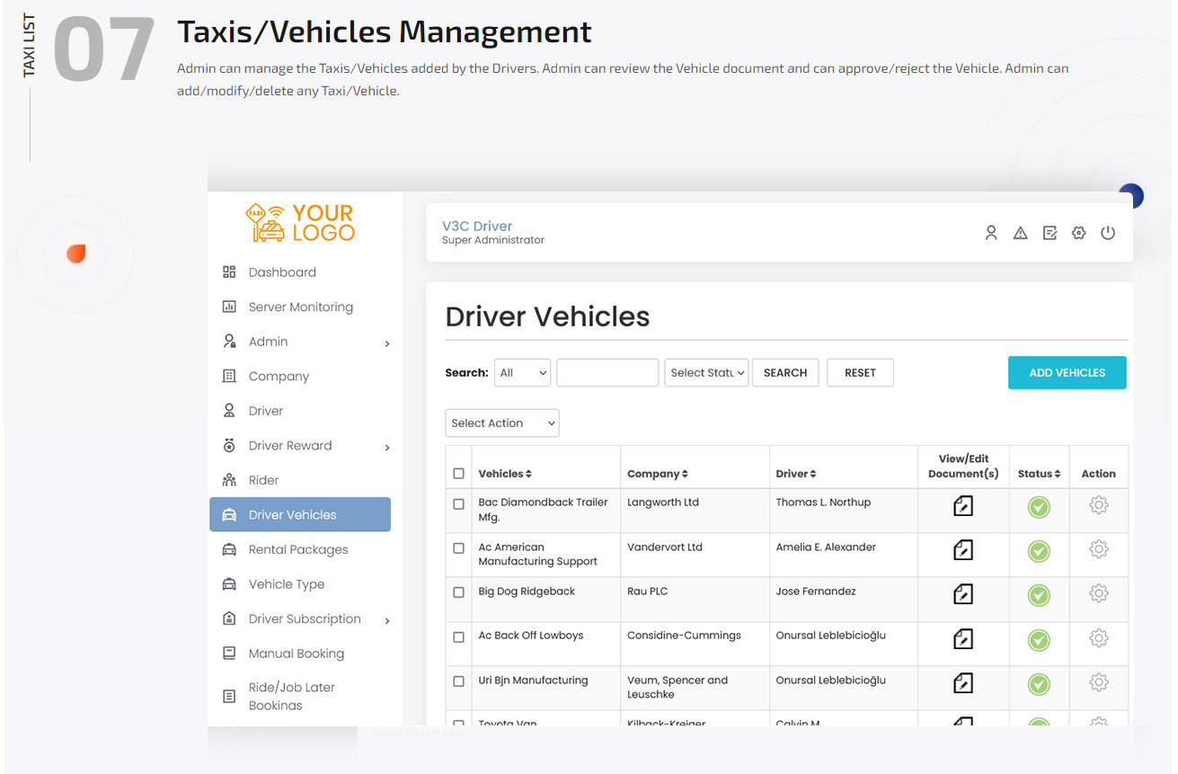 admin manage vehicle type
