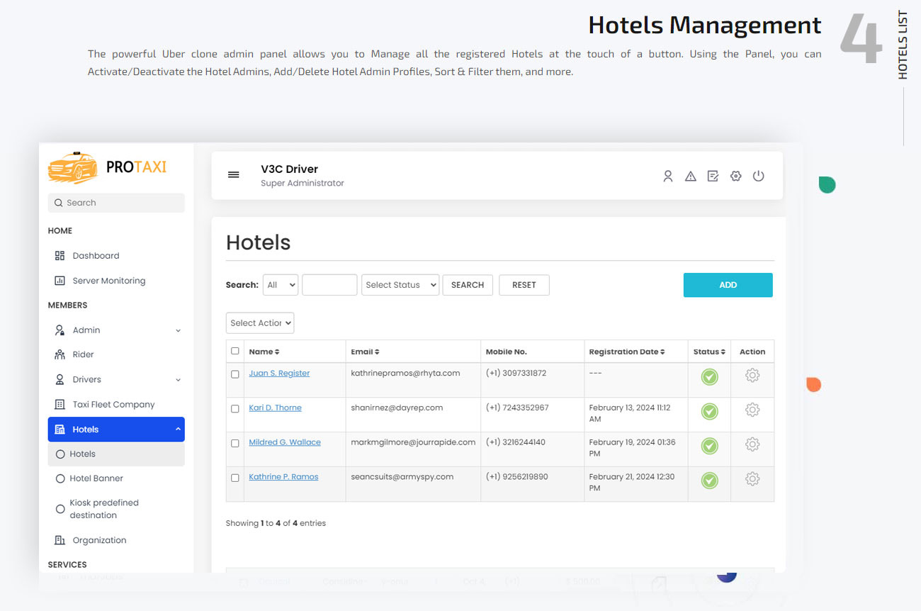 Taxi Booking App Admin Panel | Uber Clone Admin Panel