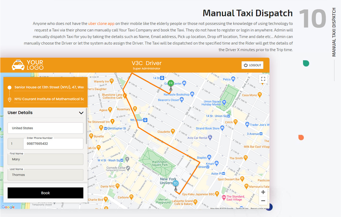 manual taxi dispatch