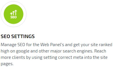SEO Setting Feature SEO Setting Feature
