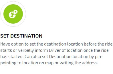 Set Destination feature Set Destination feature