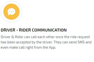 Driver - Rider Communication feature Driver - Rider Communication feature
