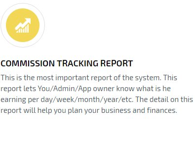 Commission tracking report feature Commission tracking report feature