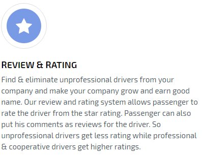 Review and Rating feature Review and Rating feature