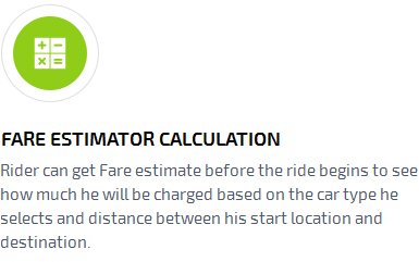 Fare Estimation Calculation Feature Fare Estimation Calculation Feature