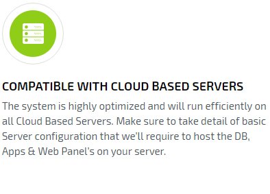 Compatible with cloud based server feature Compatible with cloud based server feature