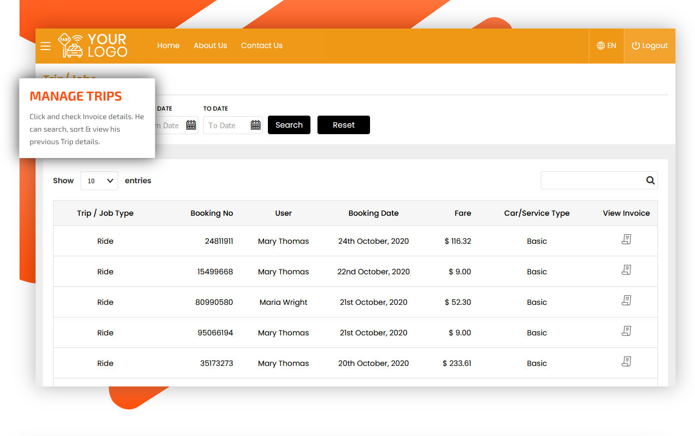 manage trips