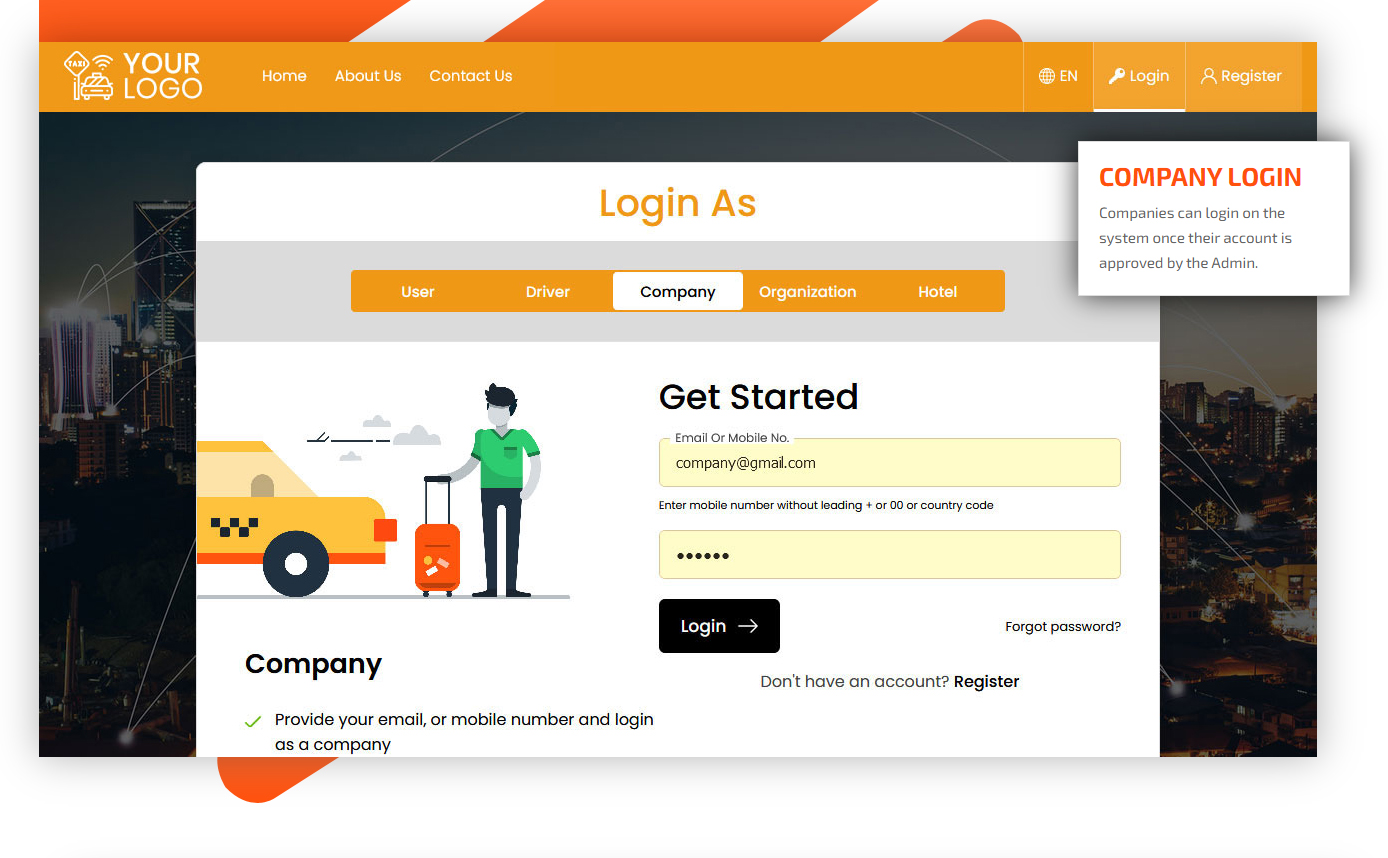 company login