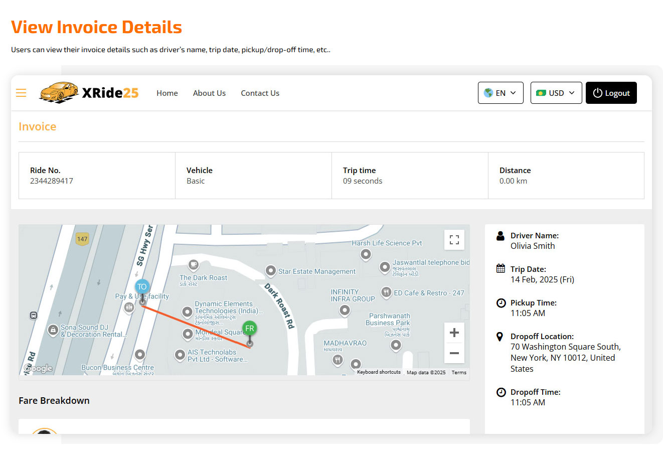 view invoice details