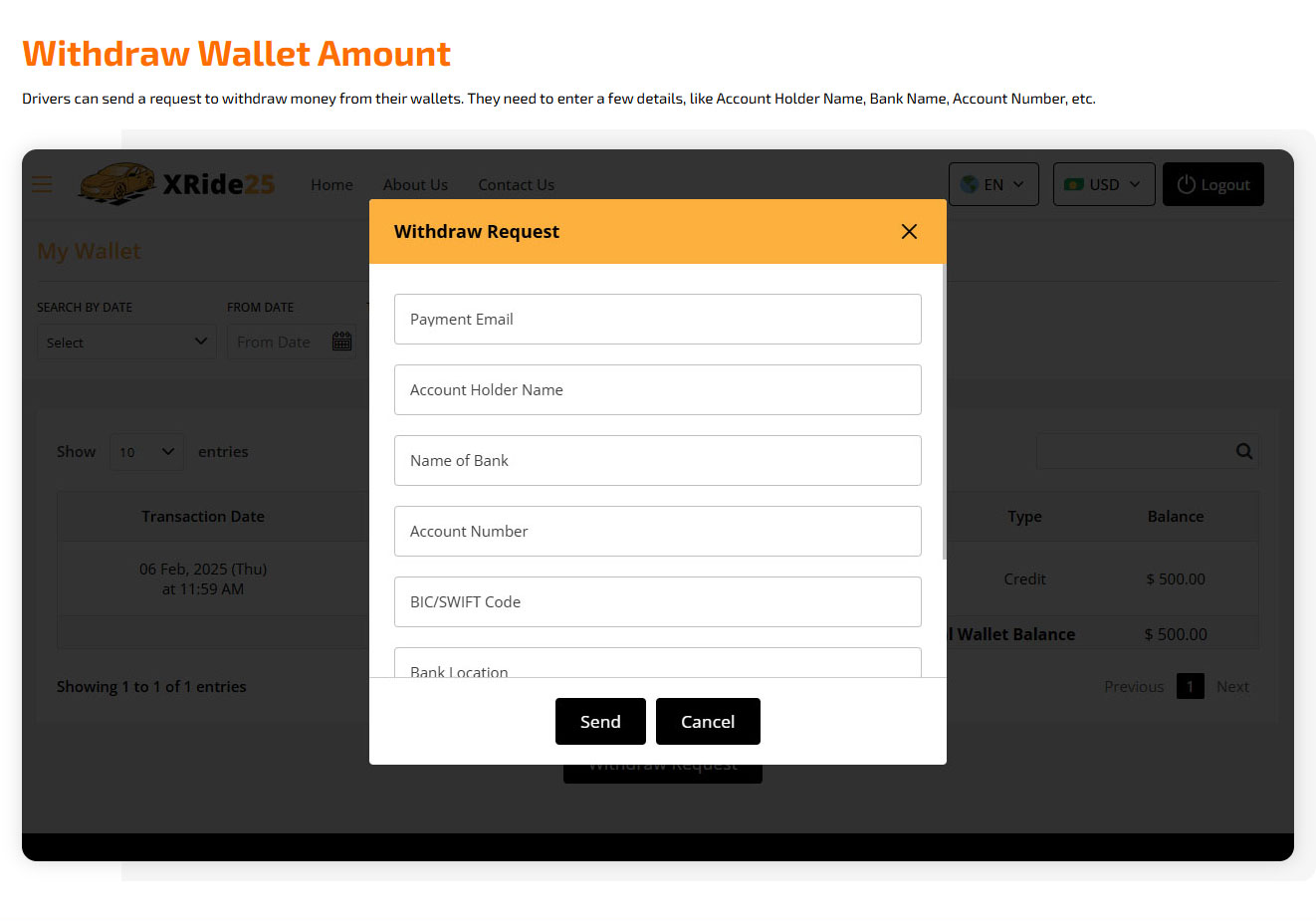 withdraw wallet amount