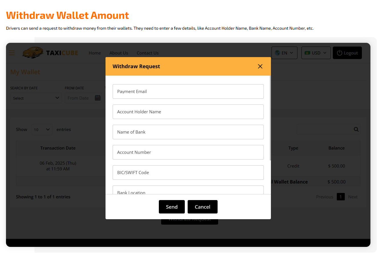 withdraw wallet amount