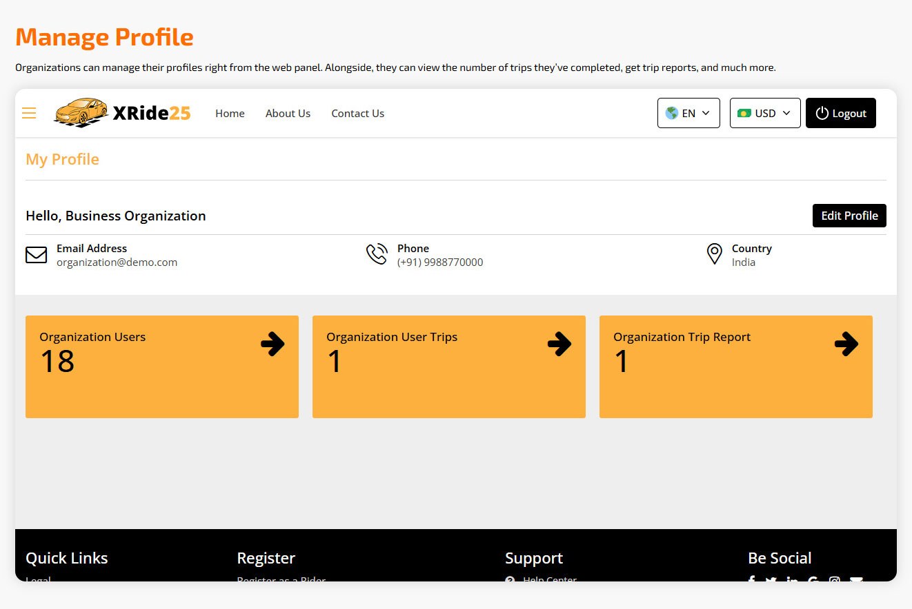 organization profile