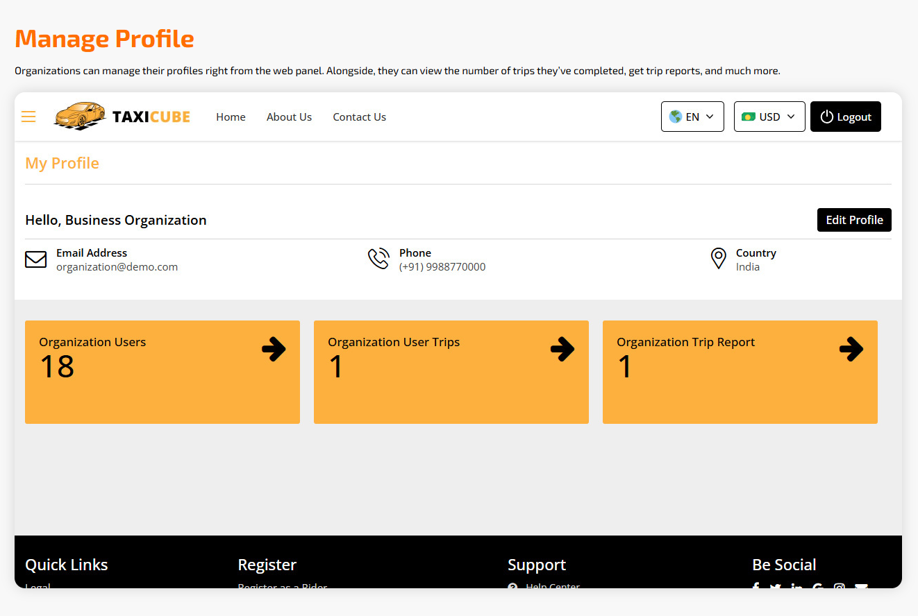 organization profile