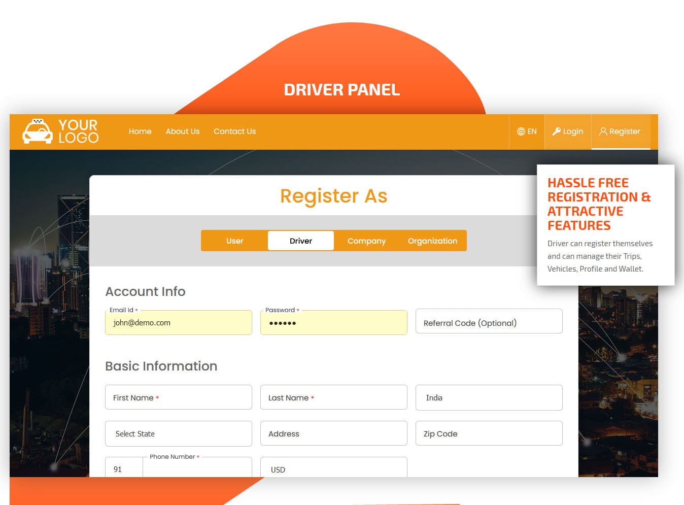 driver panel driver panel