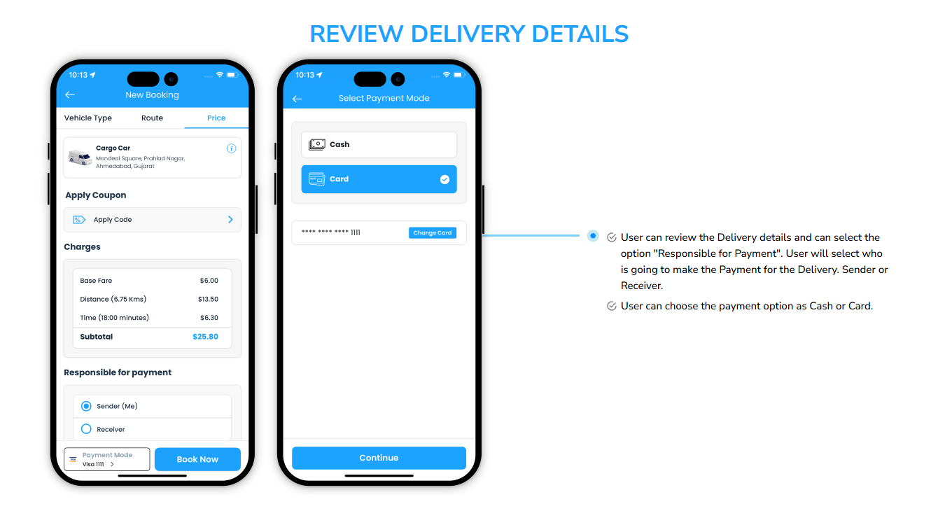 add parcel details