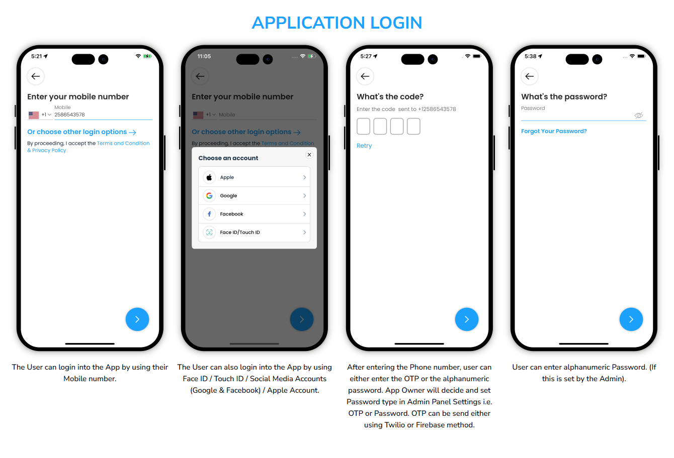 application login