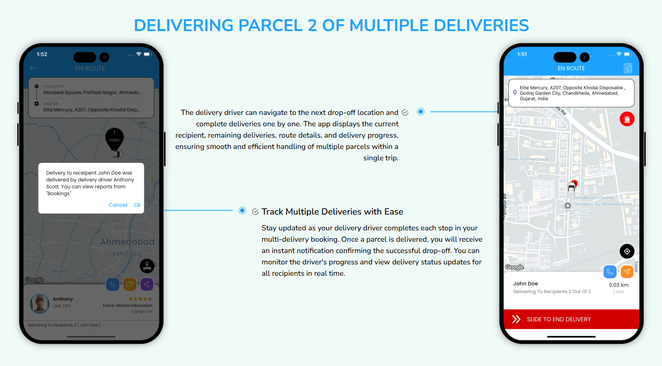 slide to end 2nd delivery