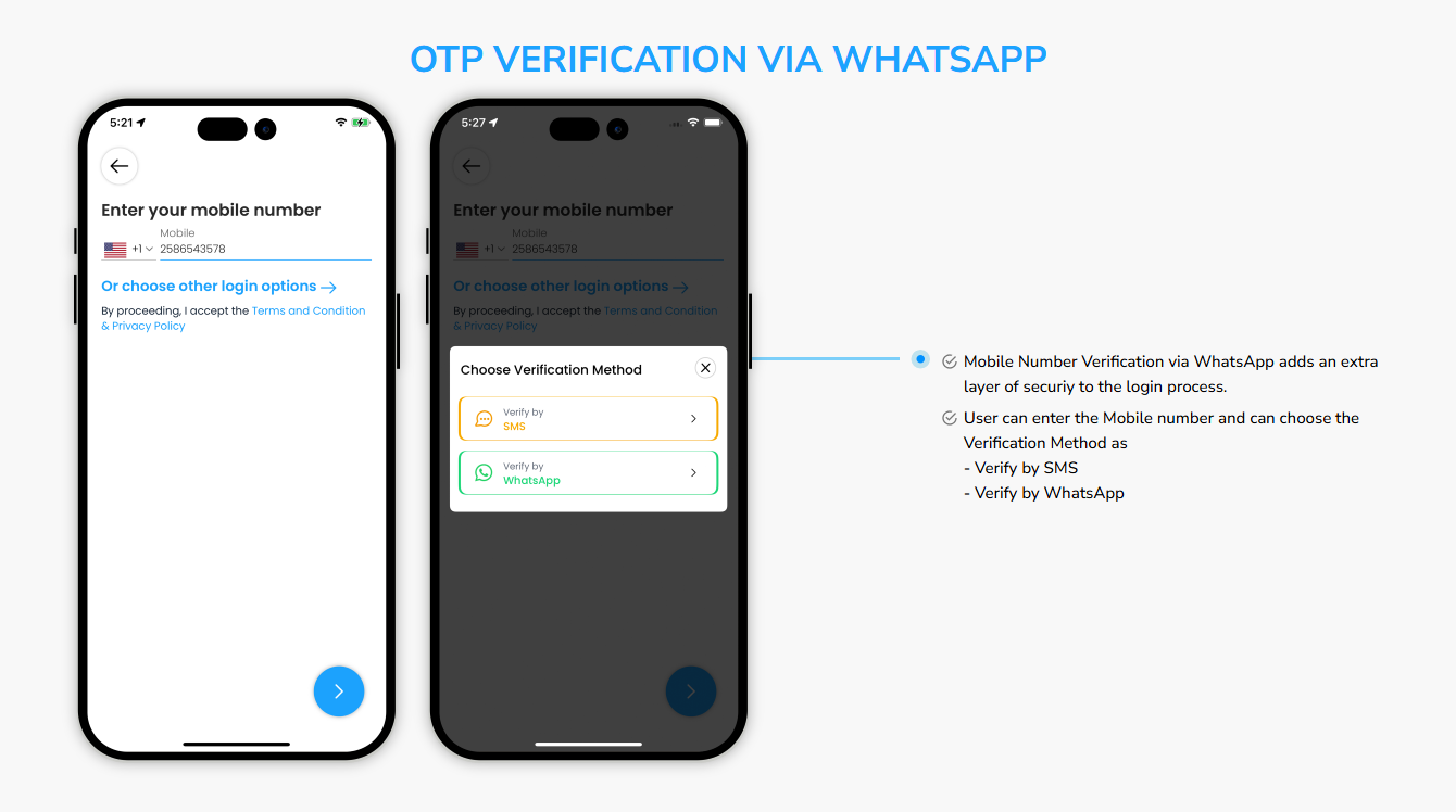 OTP Verification Via WhatsApp