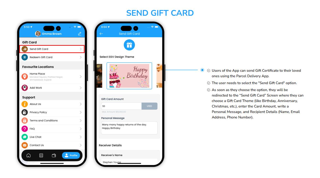 send gift card