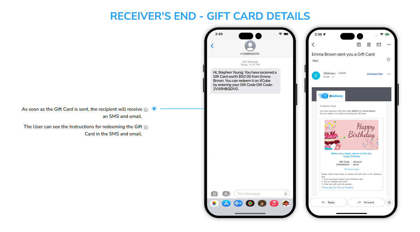gift card details