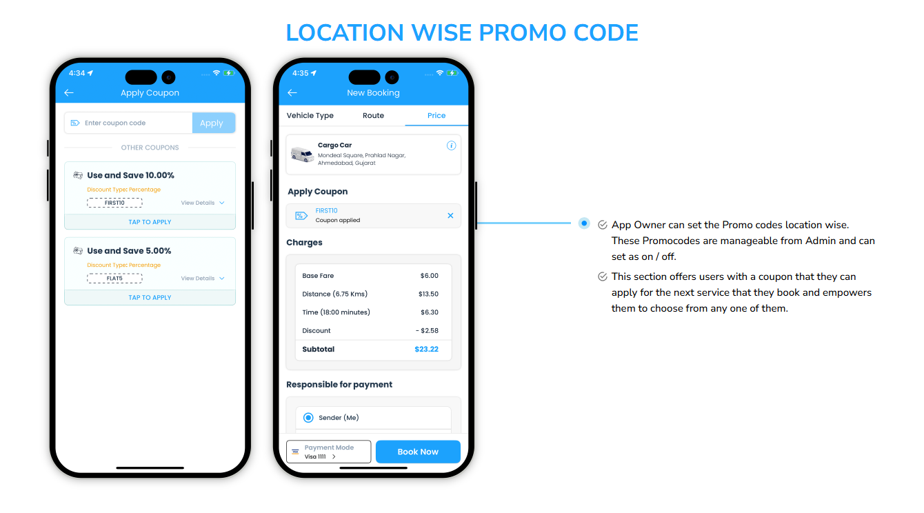 location wise promo code