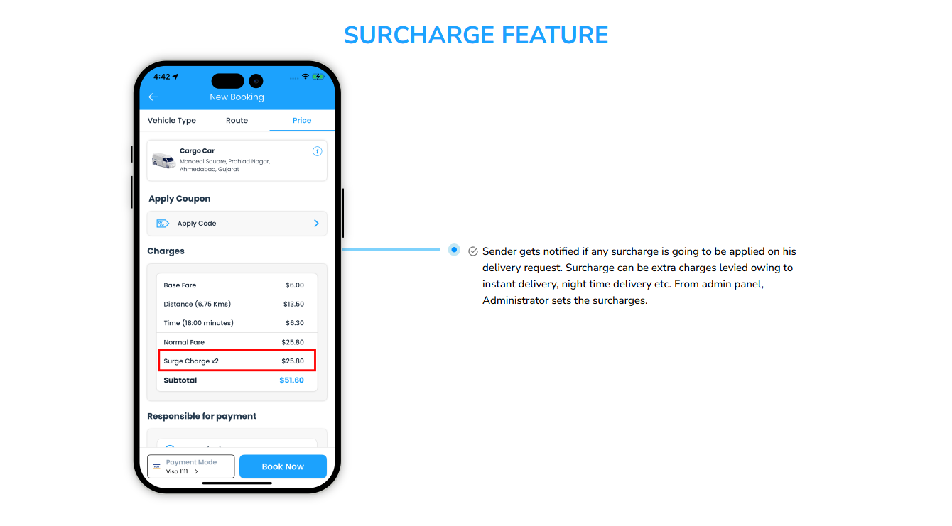 surcharge feature