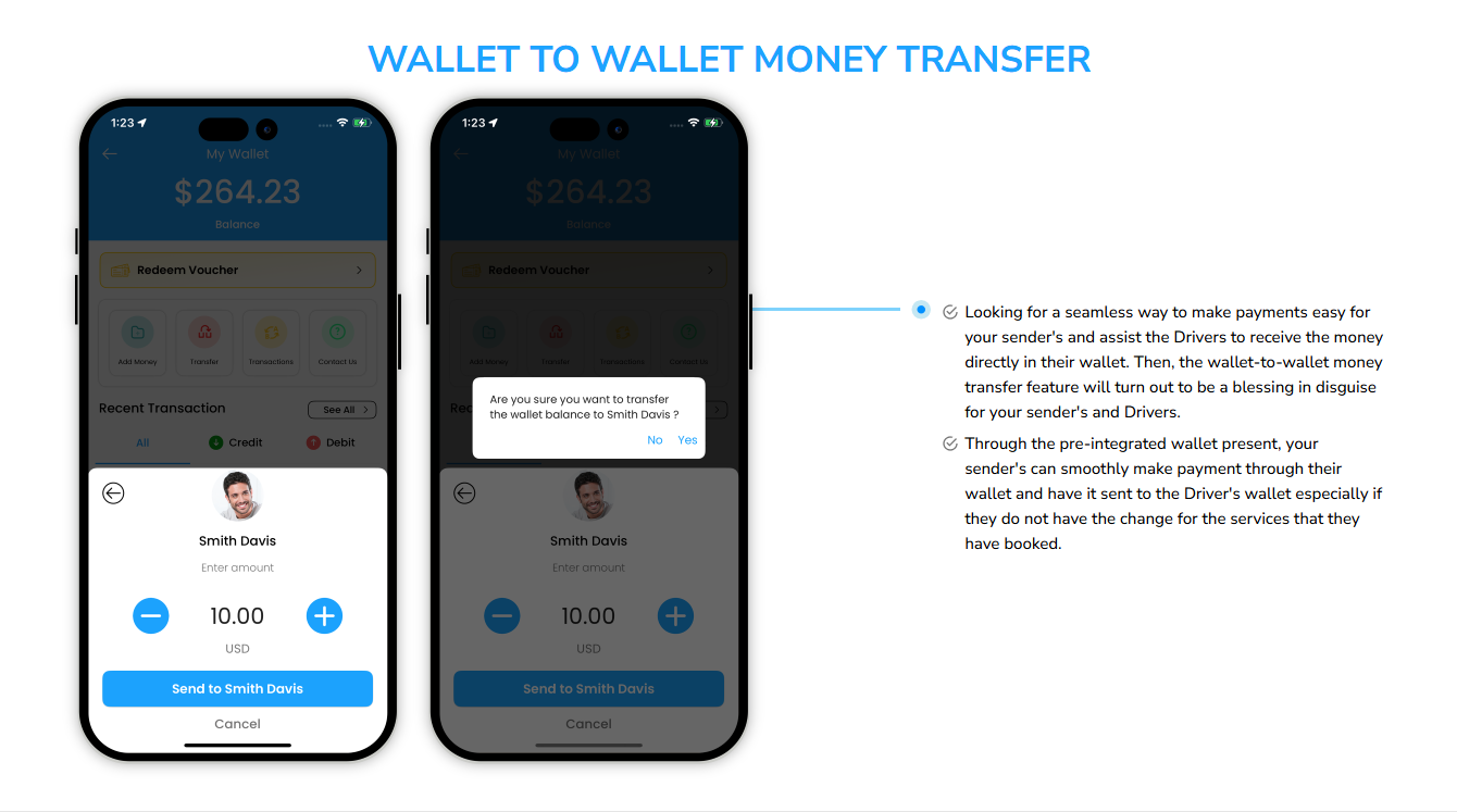 wallet to wallet money transfer