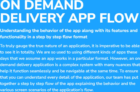 delivery app graphical flow