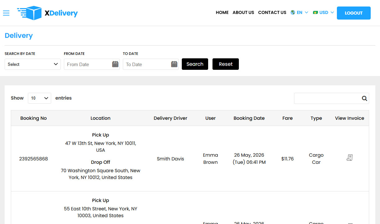 Delivery Later Bookings