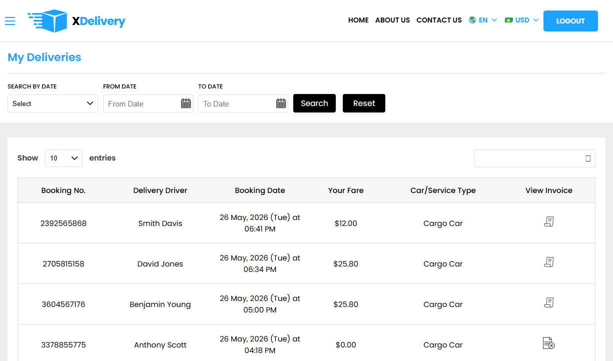 Deliveries
