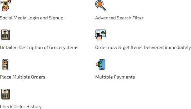 Customer App features