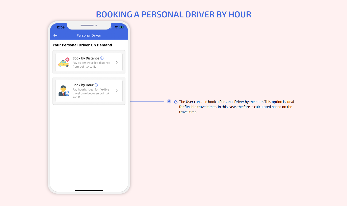 booking personal driver by hour
