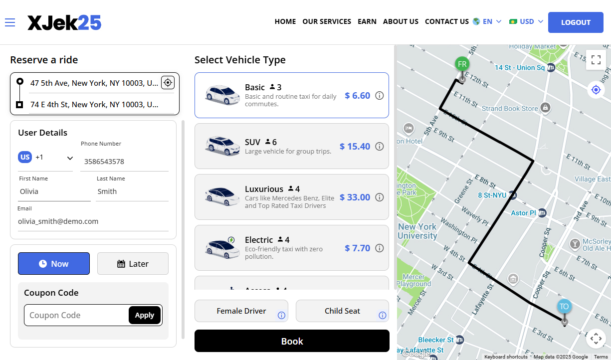 Manual Booking