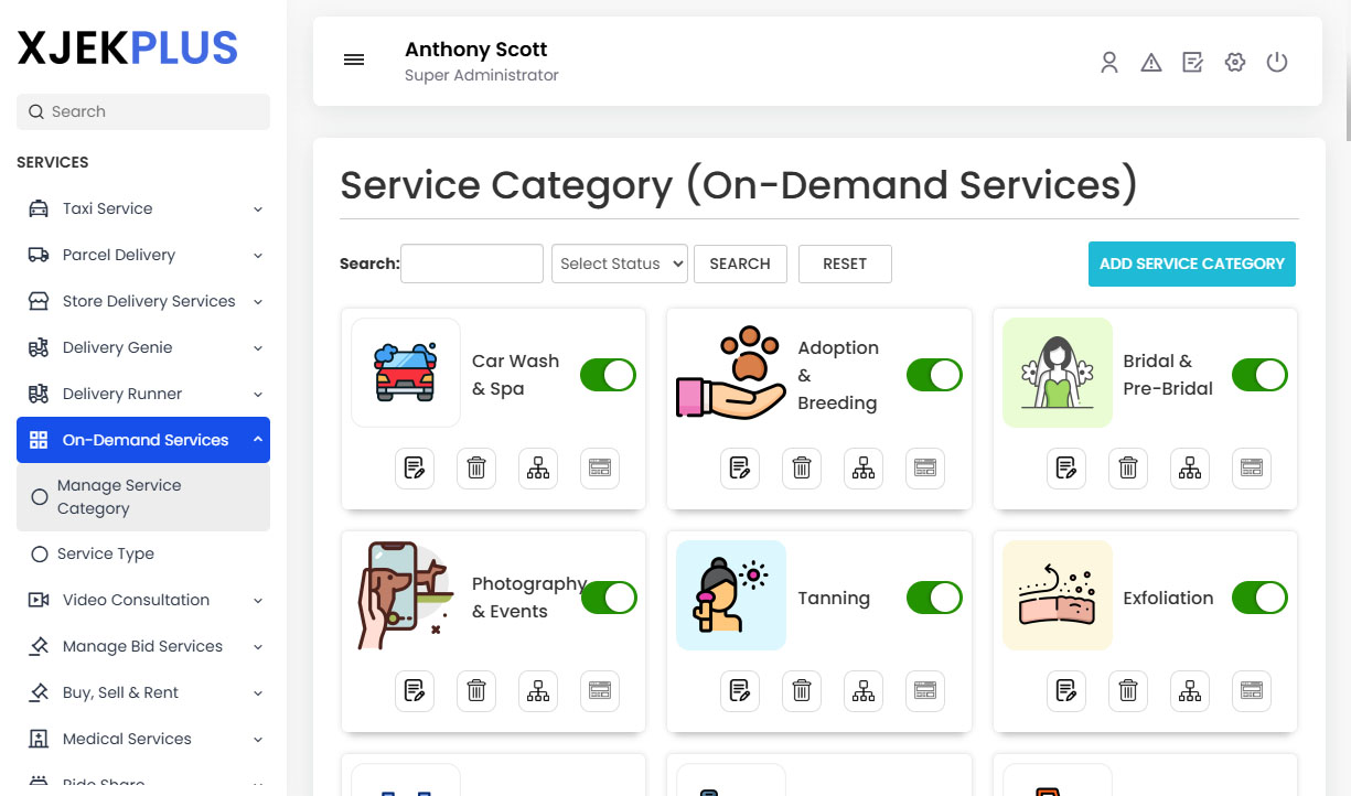On-Demand Services Category Management
