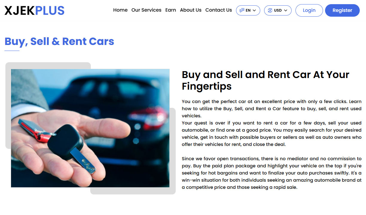 buy sell & rent car Page
