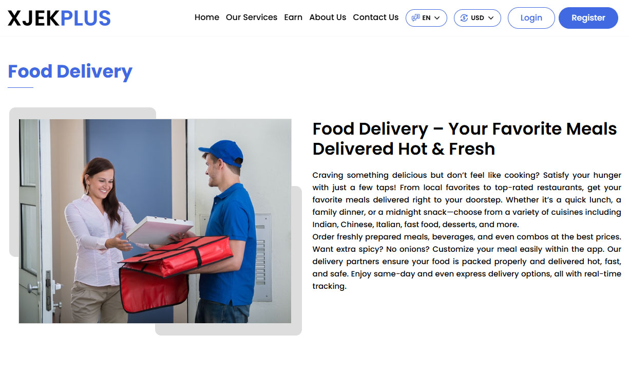 Food Delivery Page
