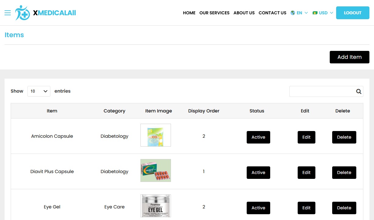 Pharmacy Items