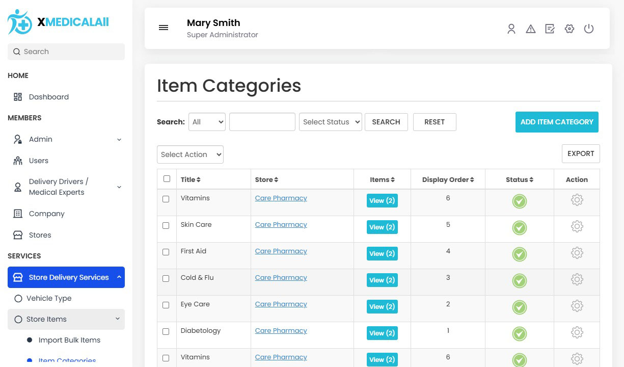 Item Categories