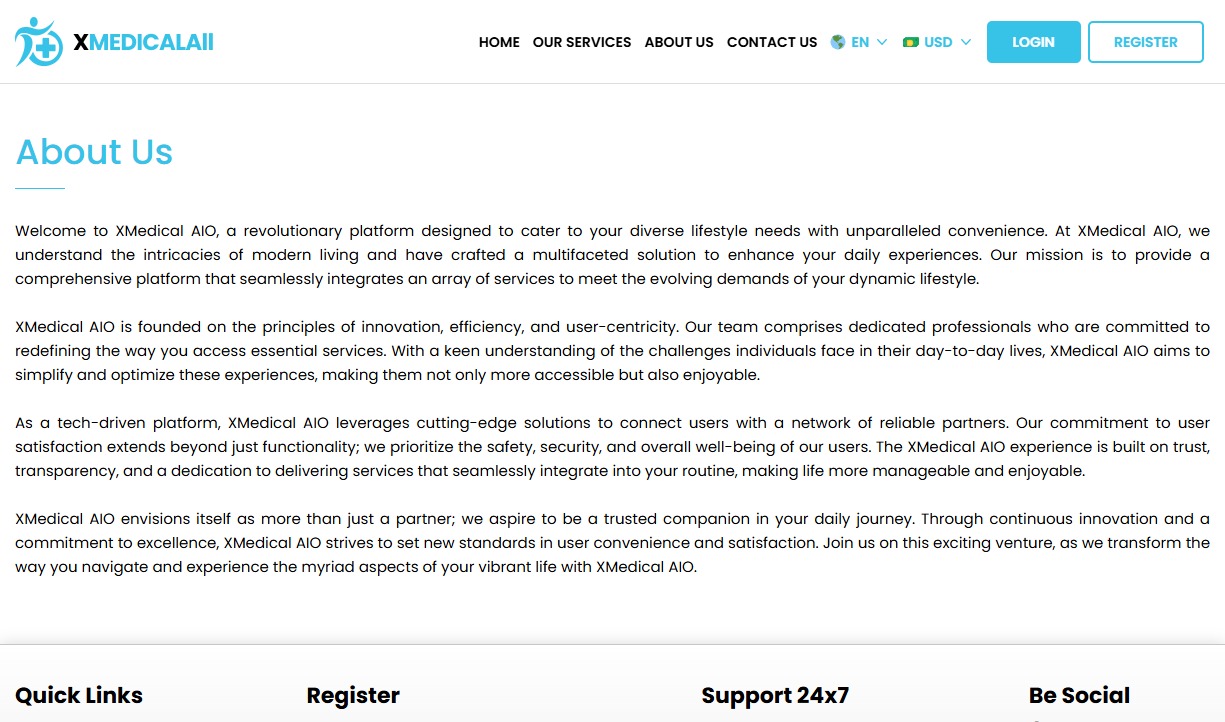 About us Page