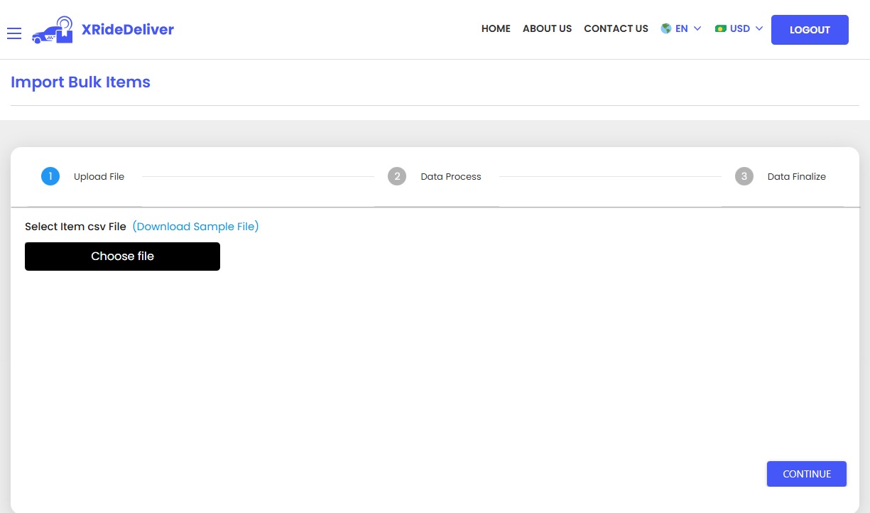 Restaurant Panel - Import Bulk Items