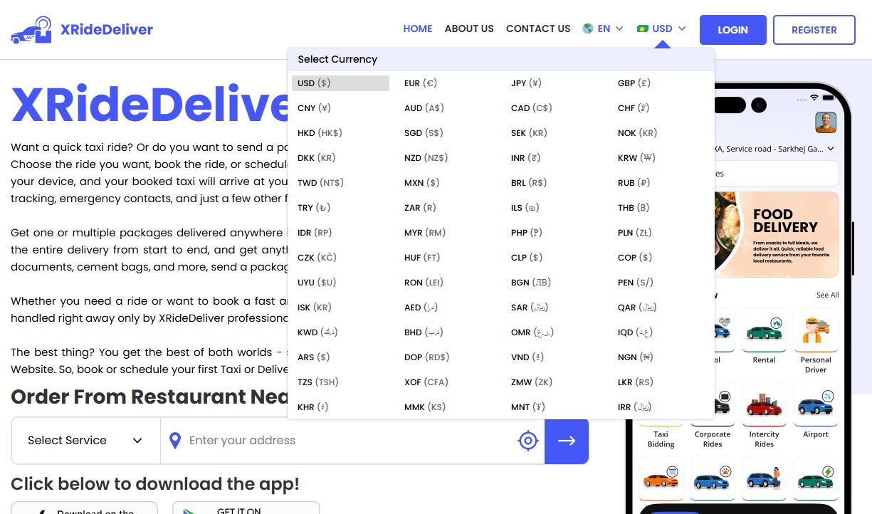 Choose Your Currency