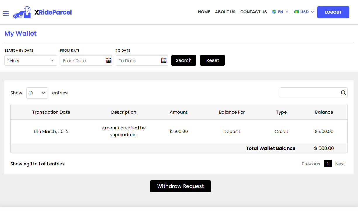 Driver wallet