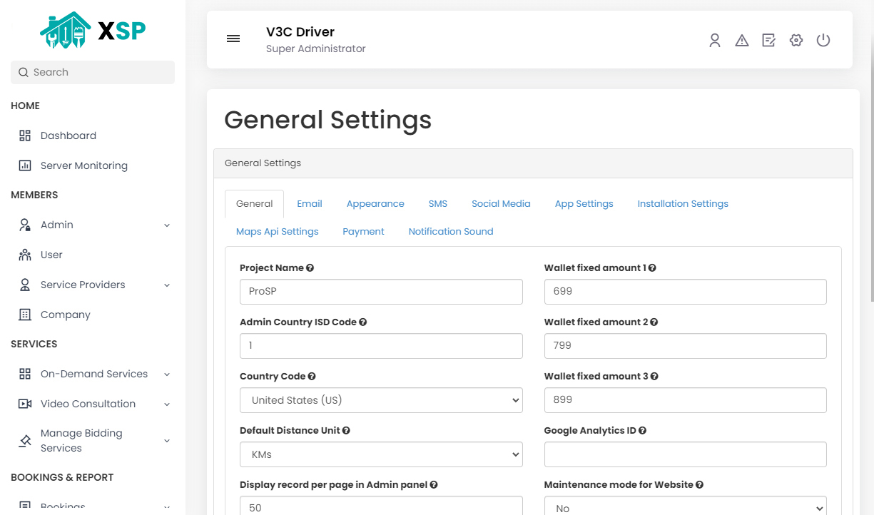 General Settings
